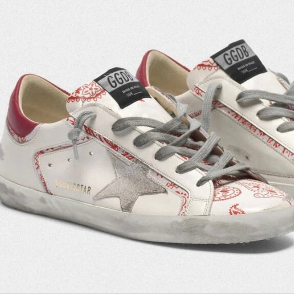 Cool Golden Goose bandana print superstar.